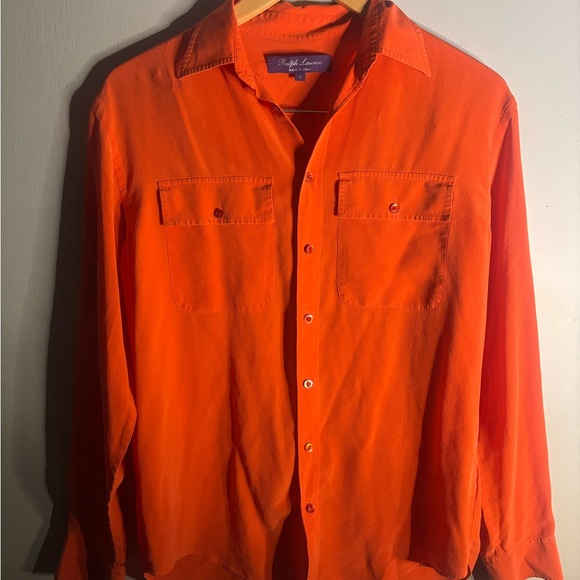 Ralph Lauren Tops - Ralph Lauren Purple Label 100 percent silk Women’s Button Down.